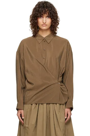LEMAIRE Tan Straight Collar Twisted Shirt