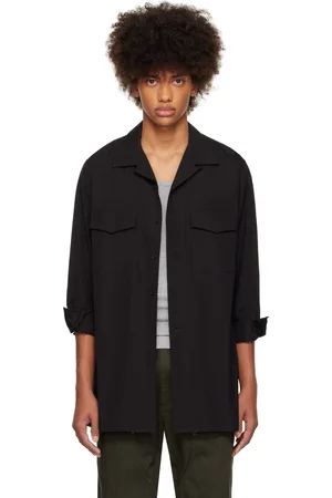 YOHJI YAMAMOTO Black G-CDH Broad Collar Shirt