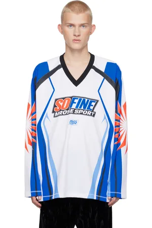 MARTINE ROSE & Blue Motocross Jersey T-shirt