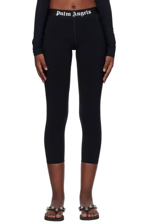 Palm Angels Black Logo Leggings