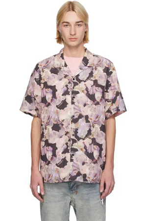 KSUBI Purple & Gray Painted Resort Shirt