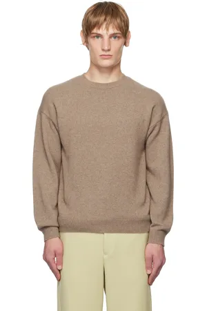 Auralee Brown Baby Cashmere Knit Sweater