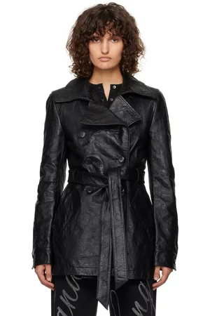 Alexander Wang Cropped Leather Trench Coat