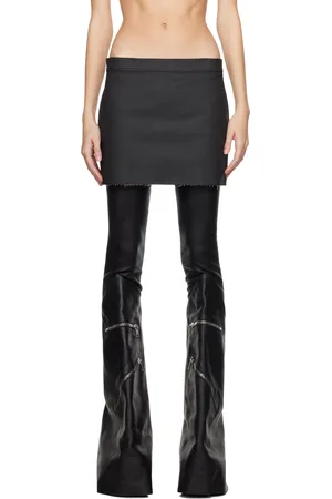 Rick Owens Black Porterville Denim Miniskirt