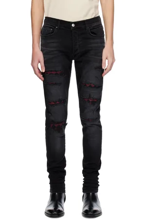 AMIRI Black MA Quad Repaired Skinny Jeans
