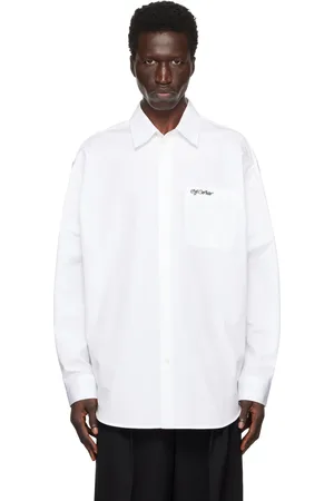 OFF-WHITE White Popeline Oversized Shirt