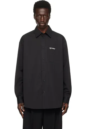 OFF-WHITE Black Popeline Oversized Shirt