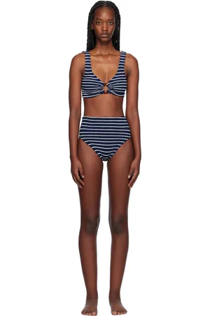 Hunza G Navy & White Nadine Bikini