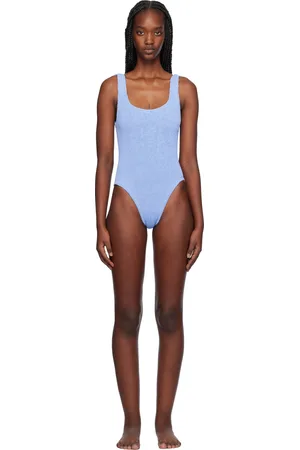 Hunza G Blue Square Neck Swimsuit