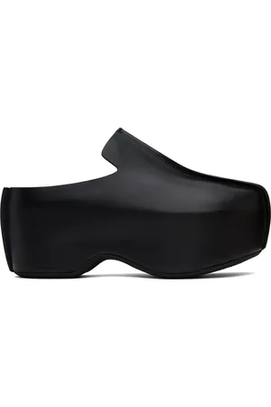 J.W.Anderson Black Leather Platform Slip-on Loafers