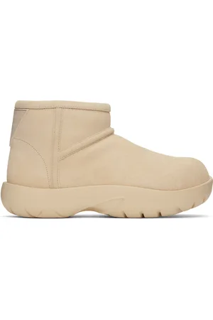 Bottega Veneta Beige Snap Ankle Boots