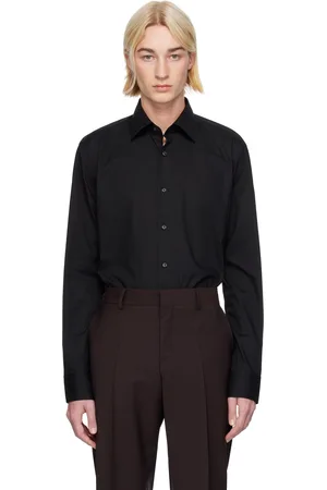 HUGO BOSS Black Spread Collar Shirt