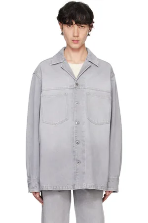 Bottega Veneta Gray Washed Denim Shirt
