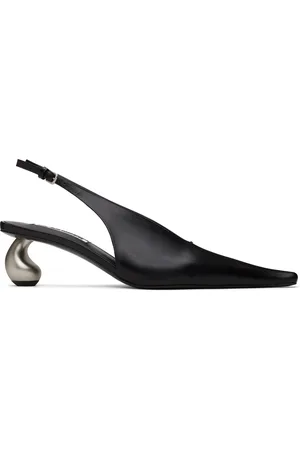 Jil Sander Black Sling Back Heels