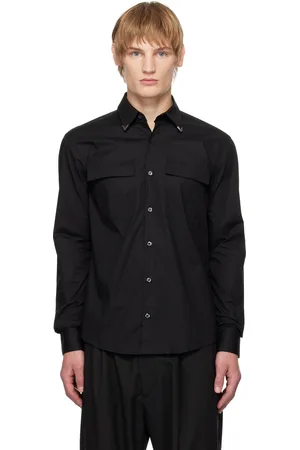 HUGO BOSS Black Collar Tip Shirt