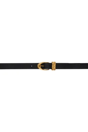 Bottega Veneta Black Intreccio Loop Belt
