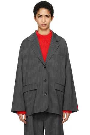 CORDERA Gray Classic Striped Blazer