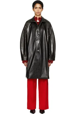 CORDERA Scratched Faux-Leather Coat