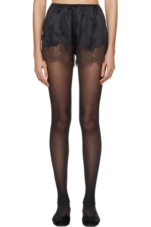 BODE Black Lace Inlay Tap Shorts