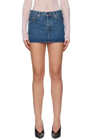 WARDROBE.NYC Blue Micro Denim Miniskirt