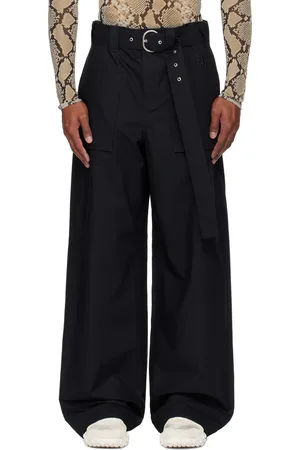 Jil Sander Navy Belted Trousers