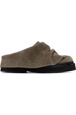 The Attico Taupe Mini Robin Slip-on Loafers