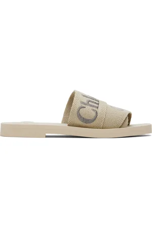 Chloé Beige Woody Mules