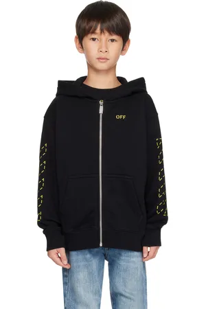 OFF-WHITE Kids Black Arrow Stitched Hoodie