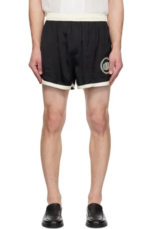 BODE Black Satin Gym Shorts
