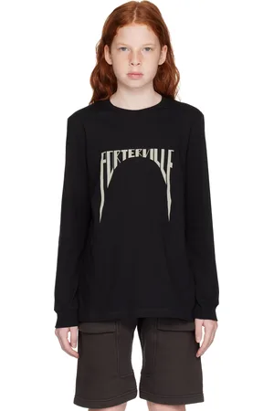Rick Owens Kids Black Porterville Level Long Sleeve T-shirt