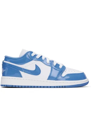 Nike Big Kids Blue & White Air Jordan 1 Low SE Sneakers