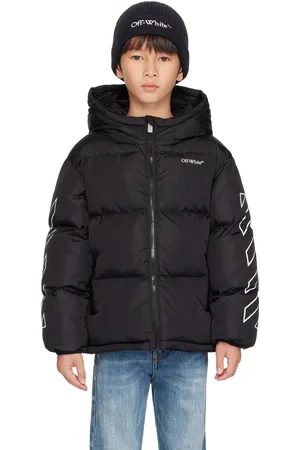 OFF-WHITE Kids Black Bookish Diag Jacket