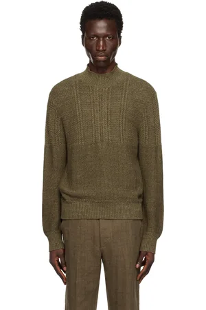 Ralph Lauren Green Cotton Mockneck Sweater
