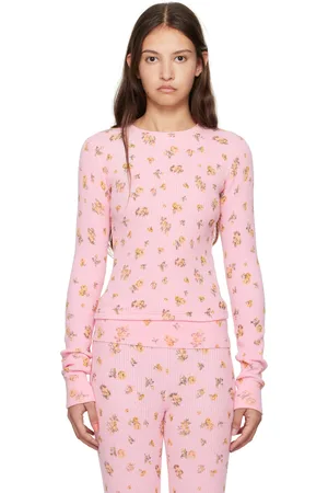 DANIELLE GUIZIO Pink Long Sleeve Thermal T-shirt
