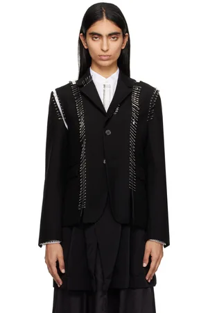 NOIR KEI NINOMIYA Black Safety Pin Blazer
