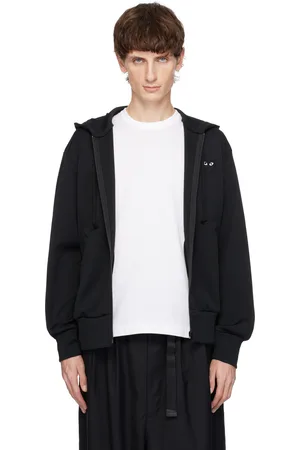 Comme des Garçons PLAY Black Zip Big Heart Print Hoodie