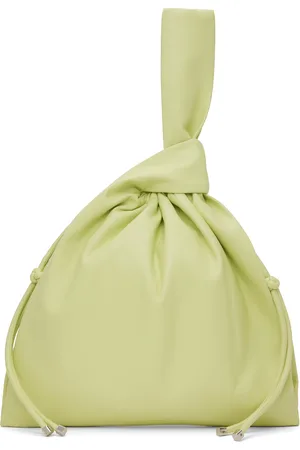 Nanushka Green Jen Drawstring Vegan Leather Pouch