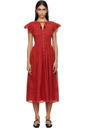 SEA Red Nomi S/S Midi Dress