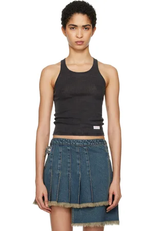 Alexander Wang Black Classic Racer Tank Top