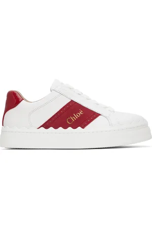 Chloé White & Red Lauren Sneakers