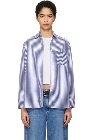 RAG&BONE Blue & White Maxine Poplin Shirt