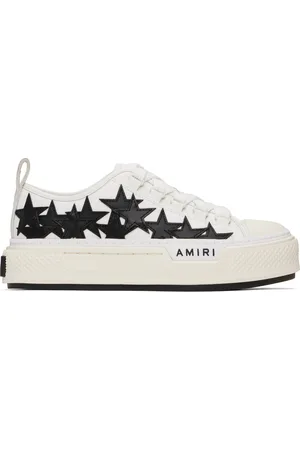 AMIRI White & Black Stars Court Low Sneakers