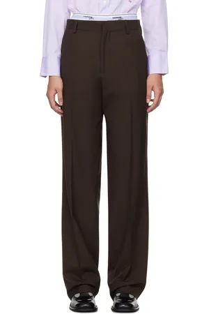 HOMMEGIRLS Brown Straight Leg Trousers
