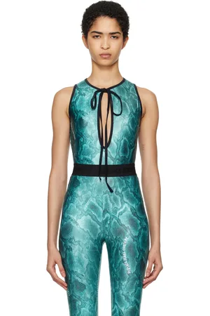 VERSACE Blue Printed Bodysuit