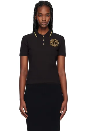 VERSACE Black V Emblem Polo