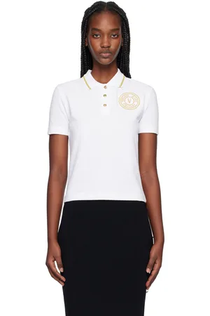 VERSACE White V Emblem Polo