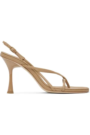 Studio Amelia Beige Wishbone 90 Heeled Sandals