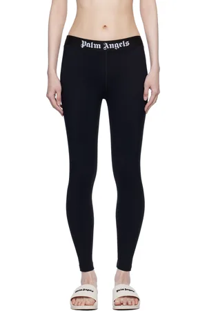 Palm Angels Black Logo Leggings