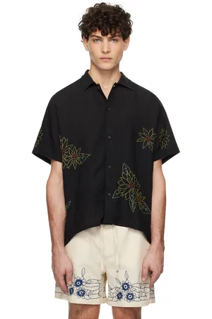 HARAGO Sunflower Embroidered Shirt