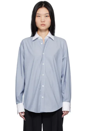 Filippa K Blue Cotton Tuxedo Shirt